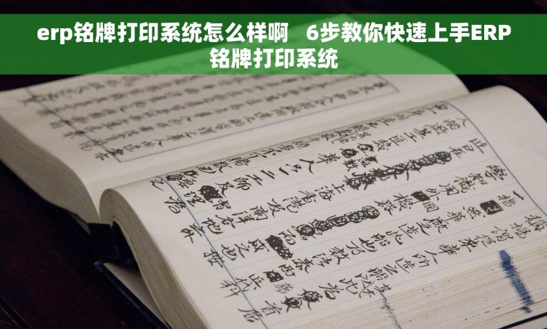 erp铭牌打印系统怎么样啊   6步教你快速上手ERP铭牌打印系统