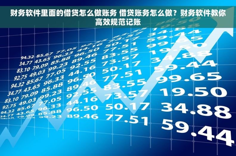 财务软件里面的借贷怎么做账务 借贷账务怎么做？财务软件教你高效规范记账