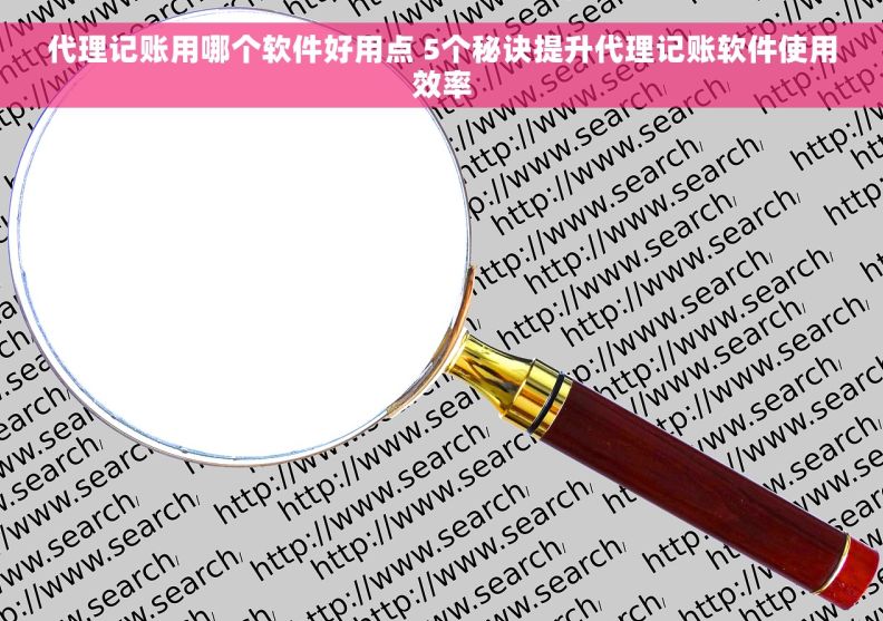 代理记账用哪个软件好用点 5个秘诀提升代理记账软件使用效率