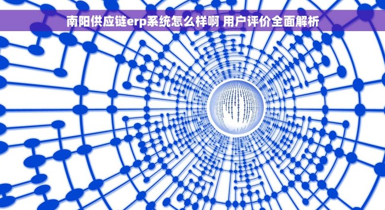 南阳供应链erp系统怎么样啊 用户评价全面解析