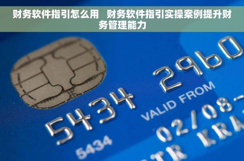 财务软件指引怎么用   财务软件指引实操案例提升财务管理能力