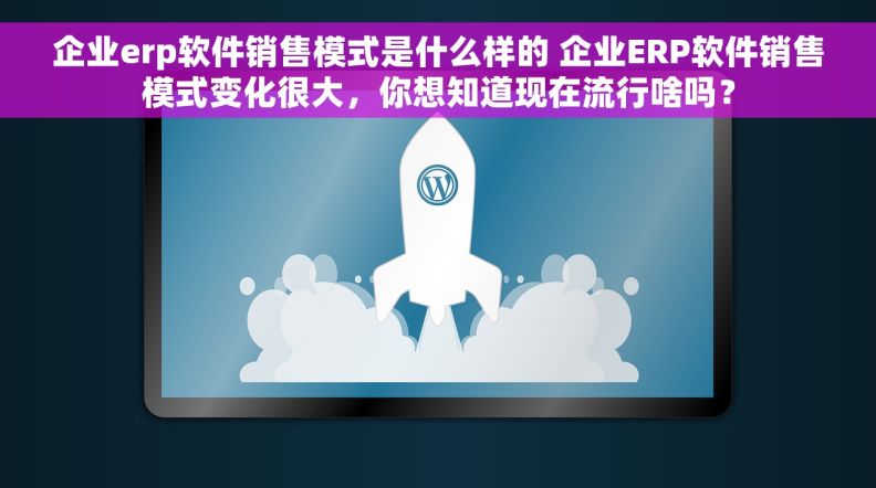 企业erp软件销售模式是什么样的 企业ERP软件销售模式变化很大，你想知道现在流行啥吗？