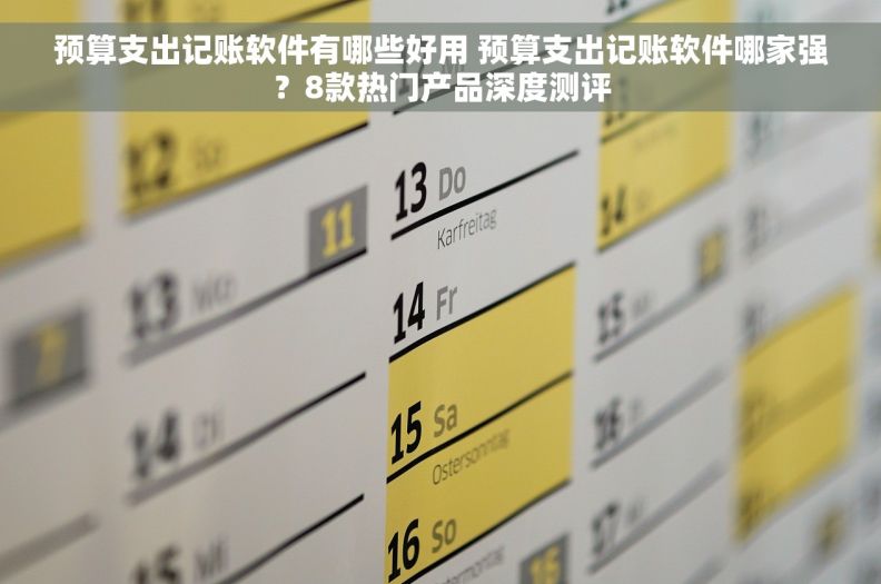 预算支出记账软件有哪些好用 预算支出记账软件哪家强？8款热门产品深度测评