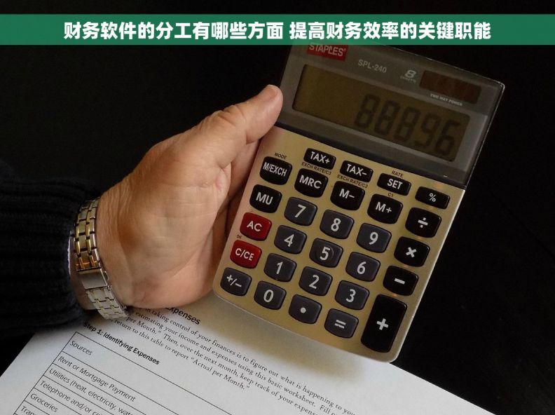财务软件的分工有哪些方面 提高财务效率的关键职能