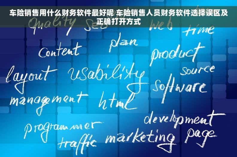 车险销售用什么财务软件最好呢 车险销售人员财务软件选择误区及正确打开方式