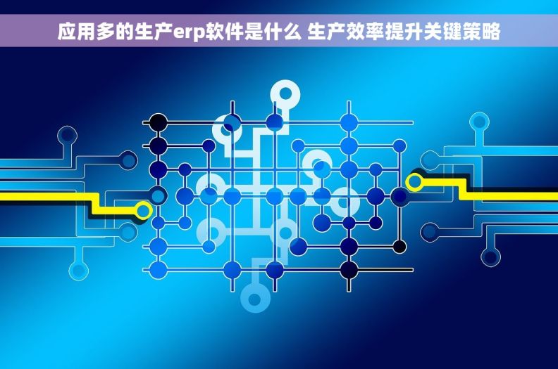 应用多的生产erp软件是什么 生产效率提升关键策略