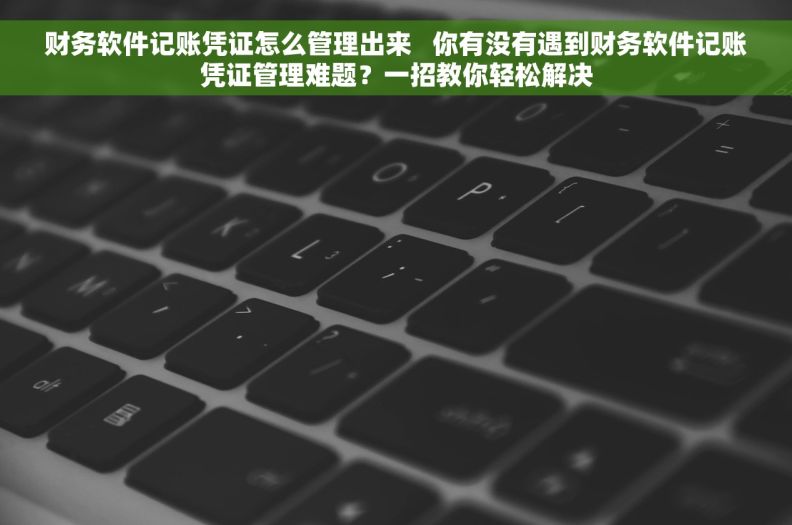 财务软件记账凭证怎么管理出来   你有没有遇到财务软件记账凭证管理难题？一招教你轻松解决