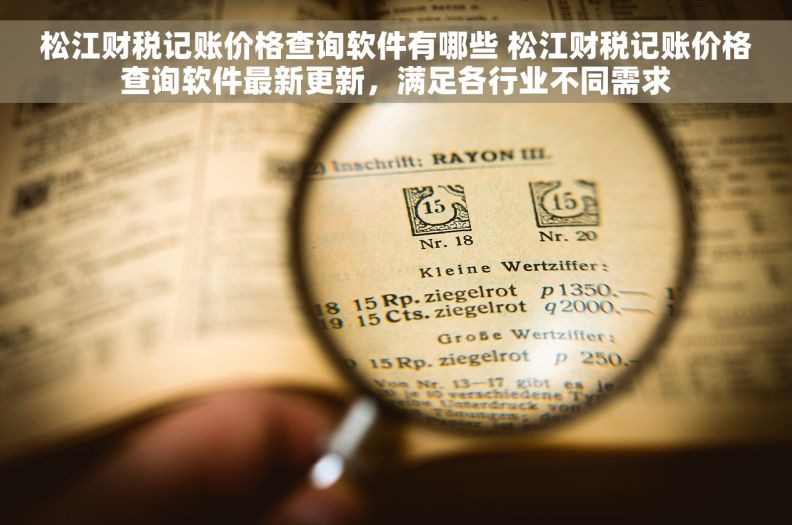 松江财税记账价格查询软件有哪些 松江财税记账价格查询软件最新更新，满足各行业不同需求