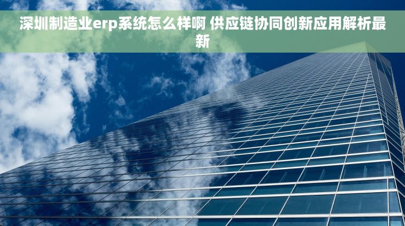 深圳制造业erp系统怎么样啊 供应链协同创新应用解析最新