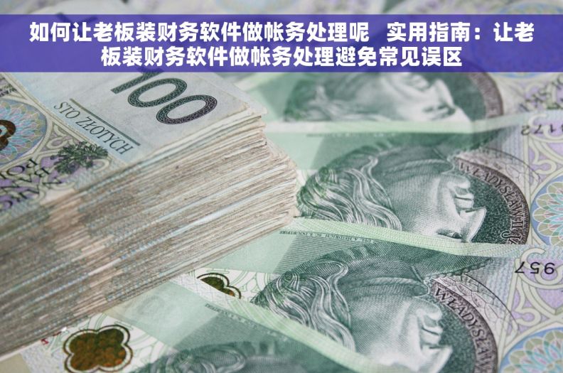 如何让老板装财务软件做帐务处理呢   实用指南：让老板装财务软件做帐务处理避免常见误区