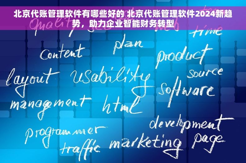 北京代账管理软件有哪些好的 北京代账管理软件2024新趋势，助力企业智能财务转型