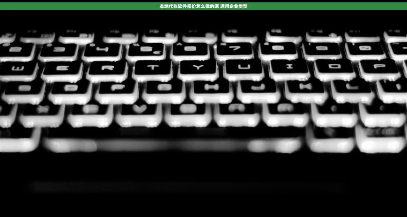 本地代账软件报价怎么做的呢 适用企业类型