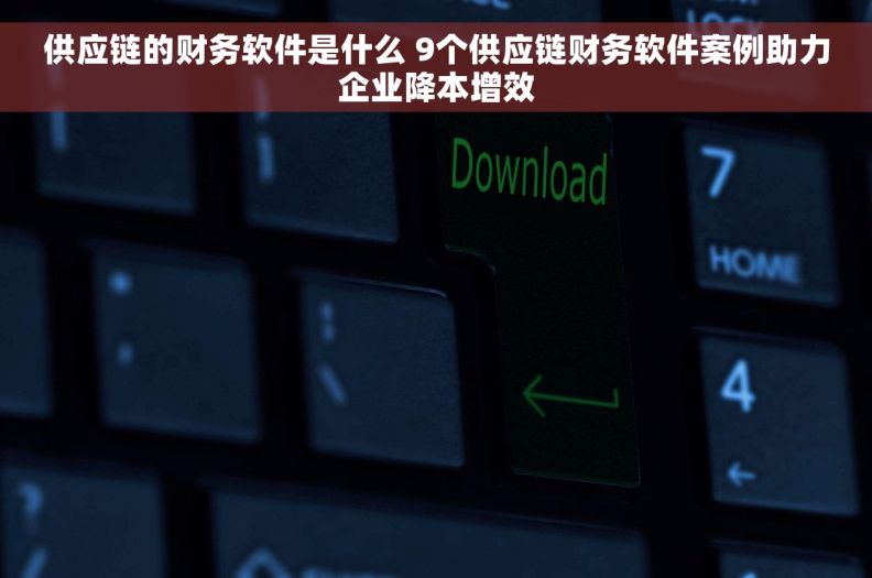 供应链的财务软件是什么 9个供应链财务软件案例助力企业降本增效