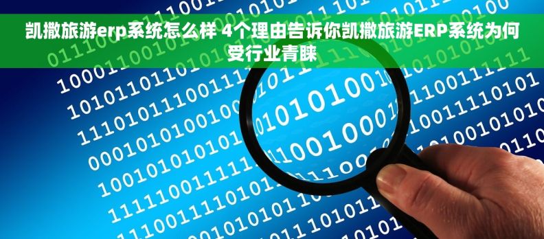 凯撒旅游erp系统怎么样 4个理由告诉你凯撒旅游ERP系统为何受行业青睐