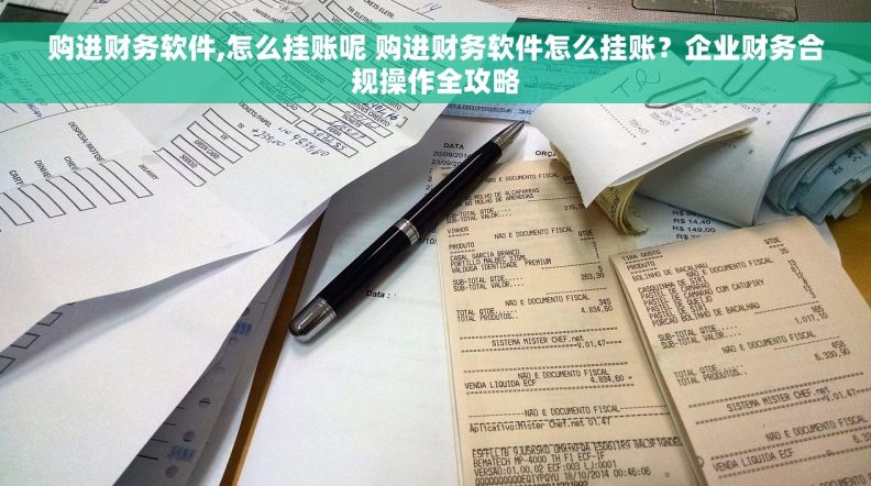 购进财务软件,怎么挂账呢 购进财务软件怎么挂账？企业财务合规操作全攻略