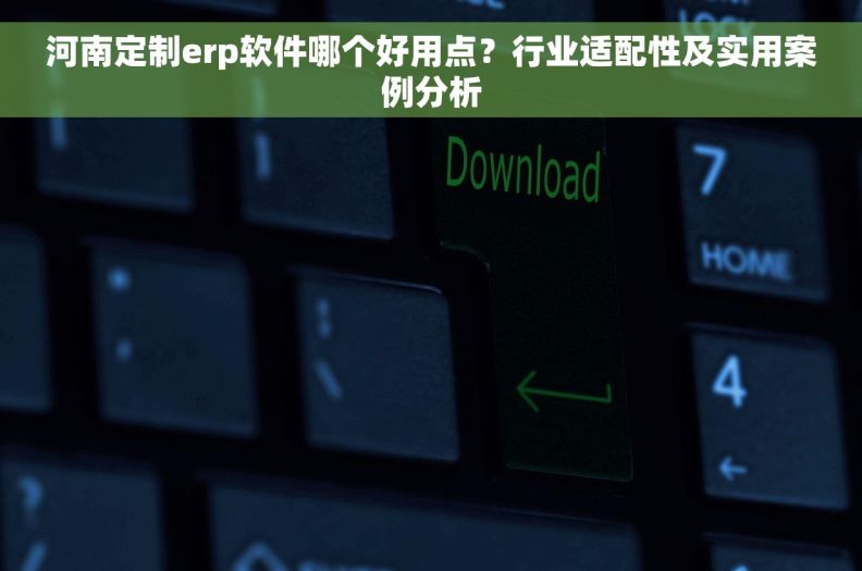 河南定制erp软件哪个好用点？行业适配性及实用案例分析