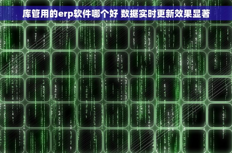 库管用的erp软件哪个好 数据实时更新效果显著