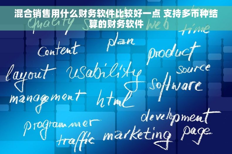 混合销售用什么财务软件比较好一点 支持多币种结算的财务软件