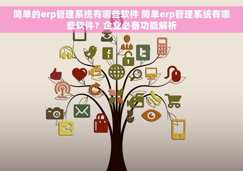 简单的erp管理系统有哪些软件 简单erp管理系统有哪些软件？企业必备功能解析