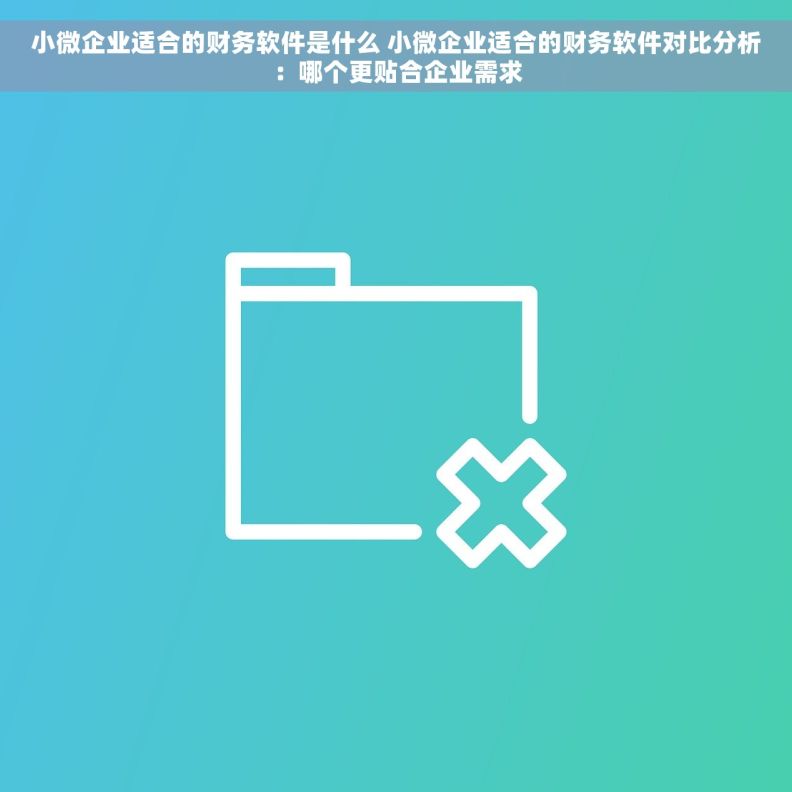 小微企业适合的财务软件是什么 小微企业适合的财务软件对比分析：哪个更贴合企业需求