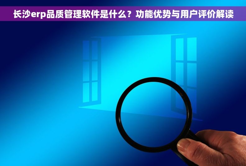 长沙erp品质管理软件是什么？功能优势与用户评价解读