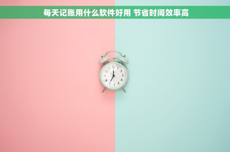  每天记账用什么软件好用 节省时间效率高