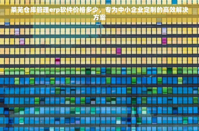 莱芜仓库管理erp软件价格多少，专为中小企业定制的高效解决方案