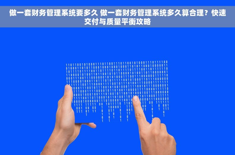 做一套财务管理系统要多久 做一套财务管理系统多久算合理?快速交付与质量平衡攻略 做一套财务管理系统要多久 做一套财务管理系统多久算合理?快速交付与质量平衡攻略