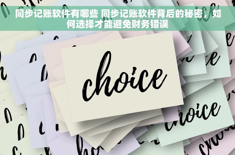 同步记账软件有哪些 同步记账软件背后的秘密，如何选择才能避免财务错误