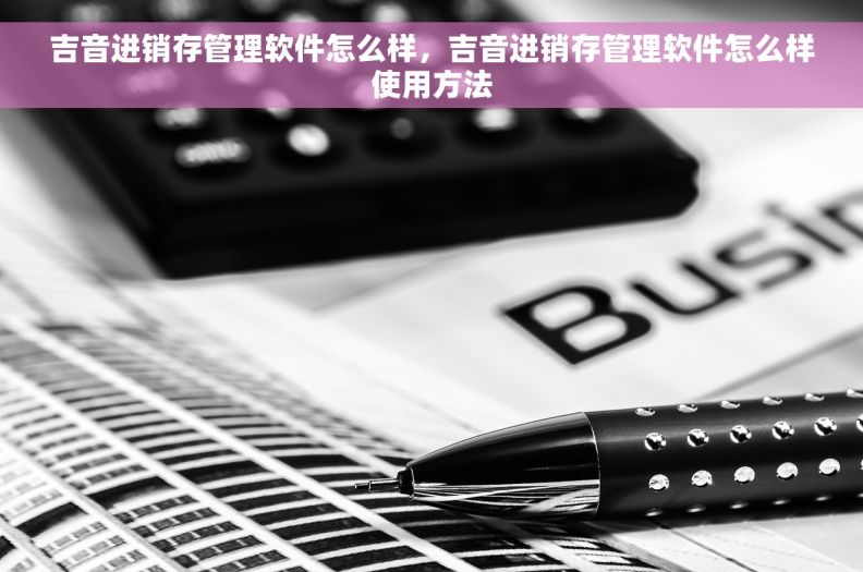 吉音进销存管理软件怎么样，吉音进销存管理软件怎么样使用方法