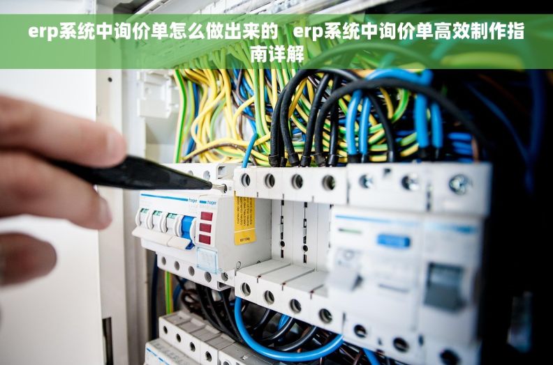 erp系统中询价单怎么做出来的   erp系统中询价单高效制作指南详解