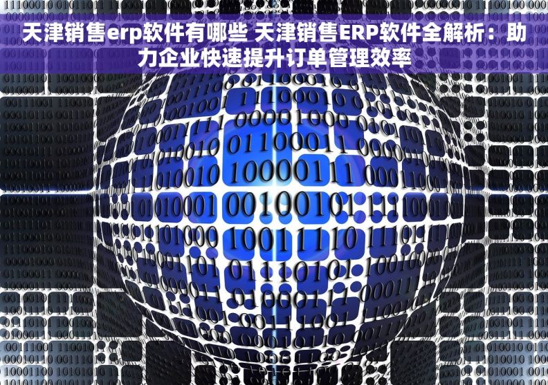 天津销售erp软件有哪些 天津销售ERP软件全解析：助力企业快速提升订单管理效率