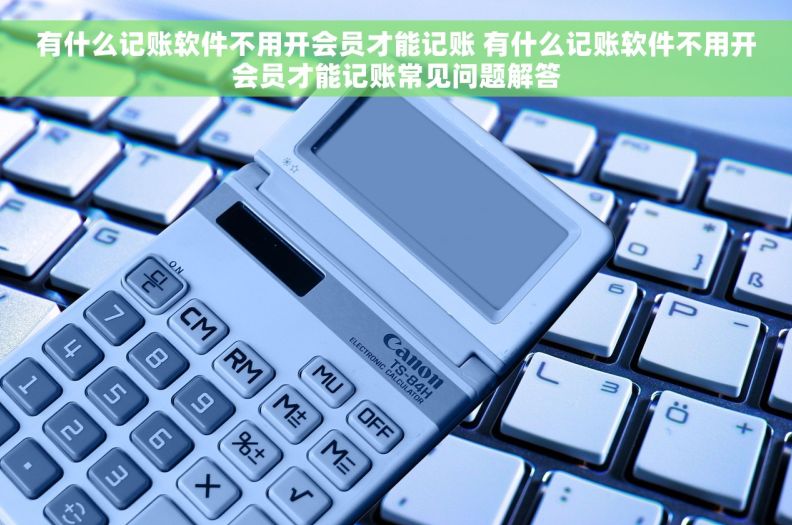 有什么记账软件不用开会员才能记账 有什么记账软件不用开会员才能记账常见问题解答