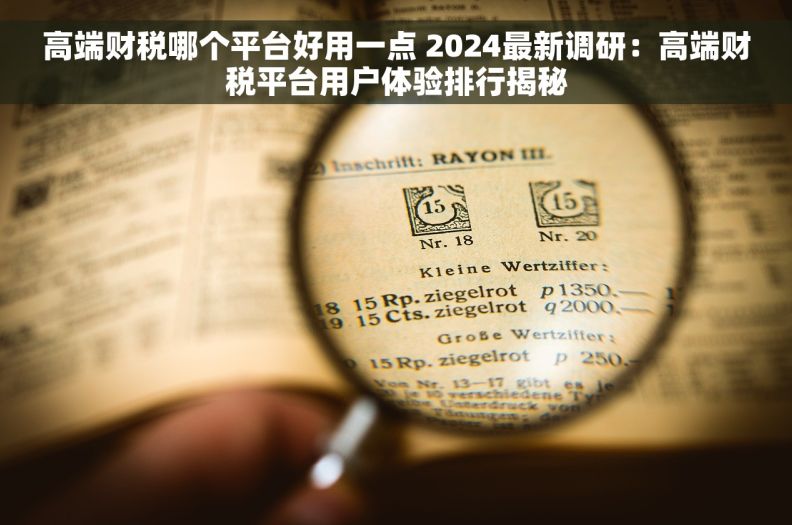 高端财税哪个平台好用一点 2024最新调研：高端财税平台用户体验排行揭秘