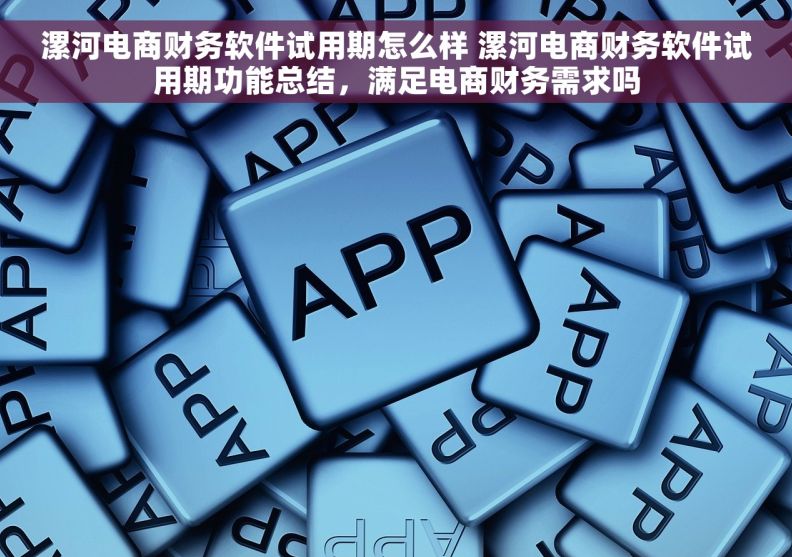 漯河电商财务软件试用期怎么样 漯河电商财务软件试用期功能总结，满足电商财务需求吗
