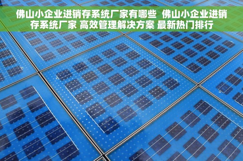 佛山小企业进销存系统厂家有哪些  佛山小企业进销存系统厂家 高效管理解决方案 最新热门排行