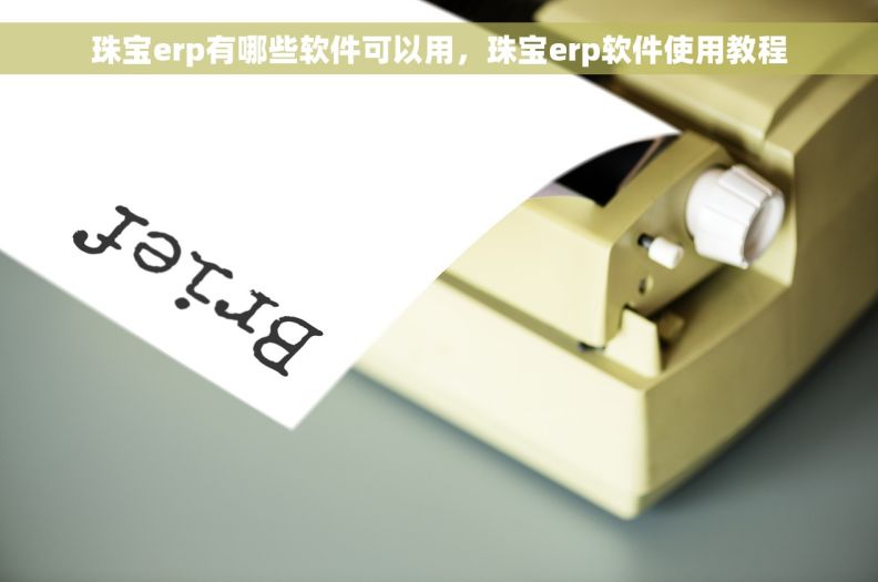 珠宝erp有哪些软件可以用，珠宝erp软件使用教程