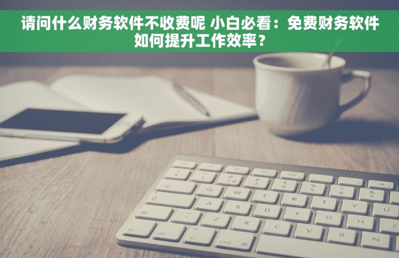 请问什么财务软件不收费呢 小白必看：免费财务软件如何提升工作效率？