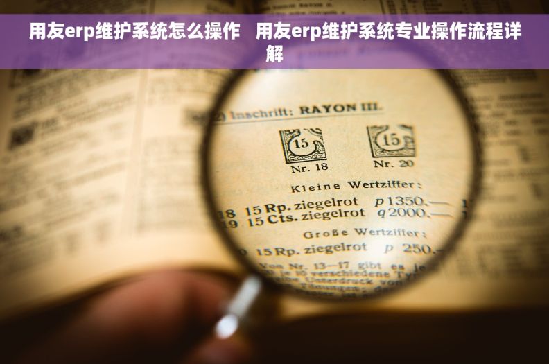 用友erp维护系统怎么操作 用友erp维护系统专业操作流程详解 用友erp维护系统怎么操作 用友erp维护系统专业操作流程详解