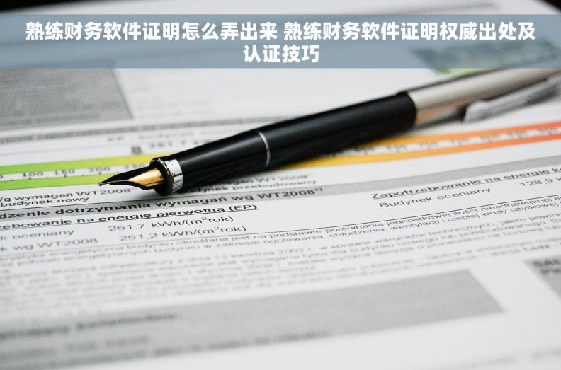 熟练财务软件证明怎么弄出来 熟练财务软件证明权威出处及认证技巧